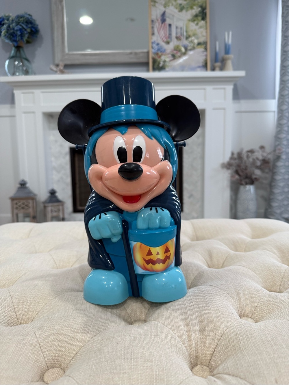 Disney Blue and Black Mickey Mouse Halloween Treat Bucket